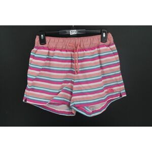 THE NORTH FACE SIZE XS PINK STRIPED ATHLETIC SHORTS 4" INSEAM